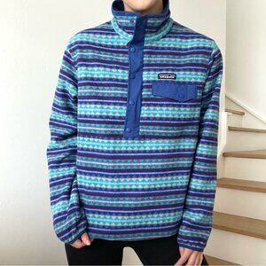 Patagonia Reversible Snap-T Glissade Pullover Harvest Moon Blue Sweatshirt